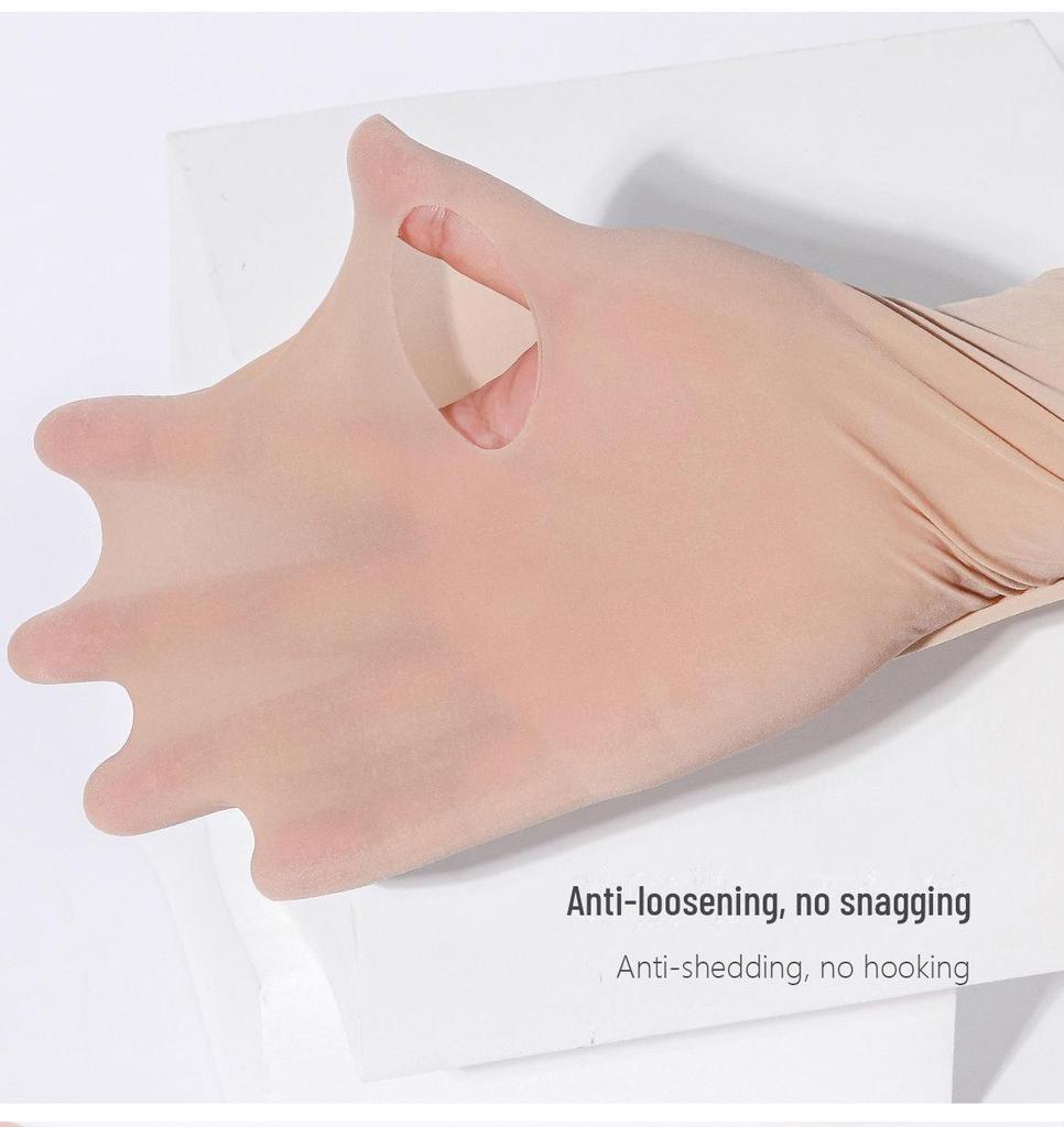 Fenna Moisturizing Anti-Snag Silk Leg Mask Socks - Sun Protection & Skin Care Rose Stockings.