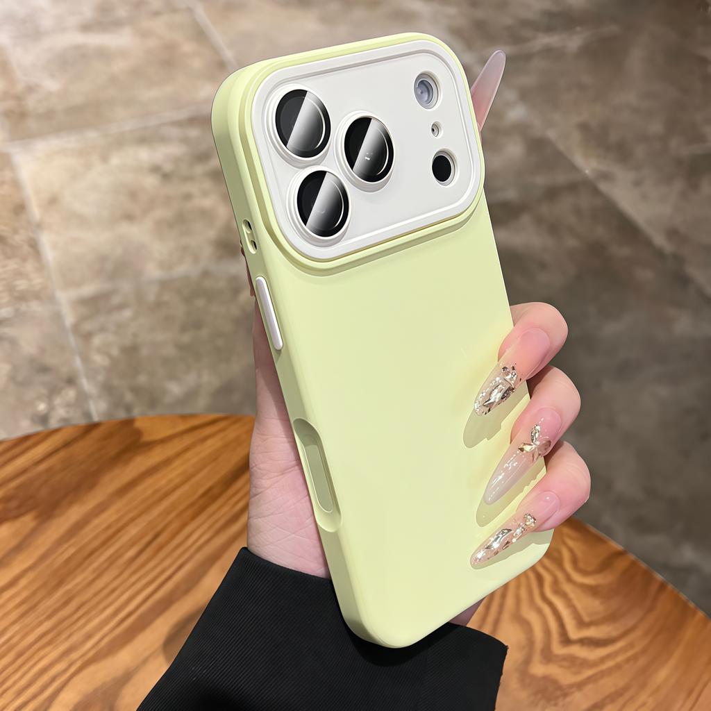 Camera Protect Case for iPhone 17 Air 16 15 14 Plus 13 12 11 Pro Max Candy Hit Color Silicone Soft Matte Shockproof Cover