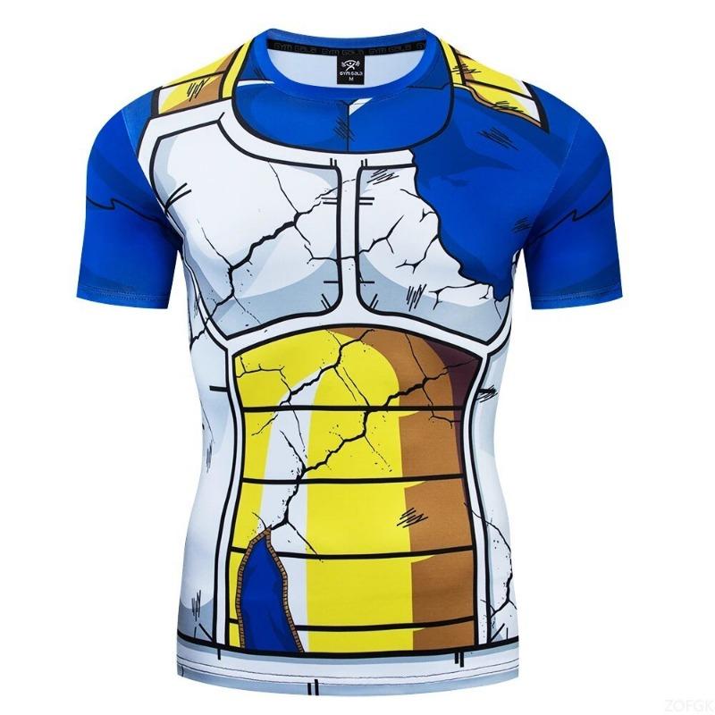 3D Goku T-shirt Men's Summer Fitness Top Taekwondo Bjj Gym Rashguard Mma Boxing Goku T-shirt Men's Sports Shirt Muay Thai