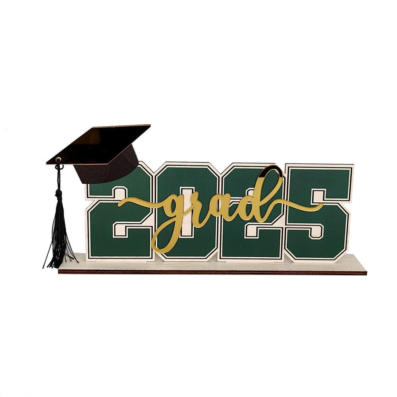 

Three Dimensional 2025 Graduation Wooden Holiday Decoration Ornaments Graduation Gifts One Size зелений