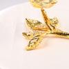 Ball Base Gold Sliver Tree Leaf Shape Metal Holder Sphere Stone Support