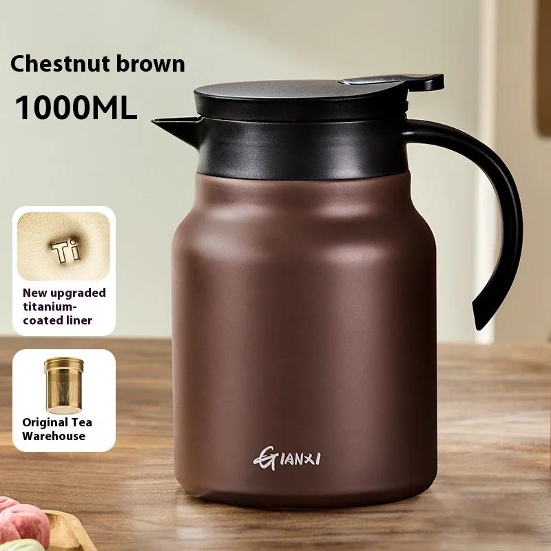 Teapot Titanium Teapot Household Sealed Thermos Large Capacity Teapot Tea Separation Stewing  Cold Insulation