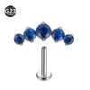 F-136 Titanium Alloy 1.0-1.2 Gauge Internally Threaded Cartilage Lip Ring Stud
