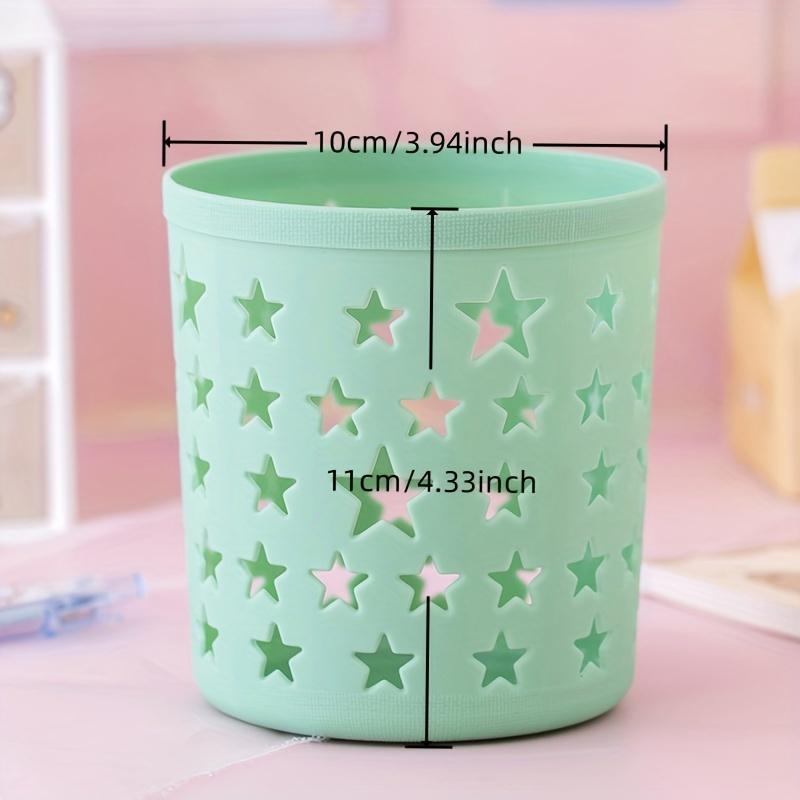 1 Stück hohler sternförmiger Stifthalter, runder Stifthalter aus Kunststoff, Schreibtisch-Stifthalter, niedlicher Stifthalter, Büro- und Schulbedarf