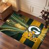 Green Bay Packers Personalized Crystal Velvet Carpet, Customized Name Text Soft Anti‑Slip Rug for Living Room Bedroom