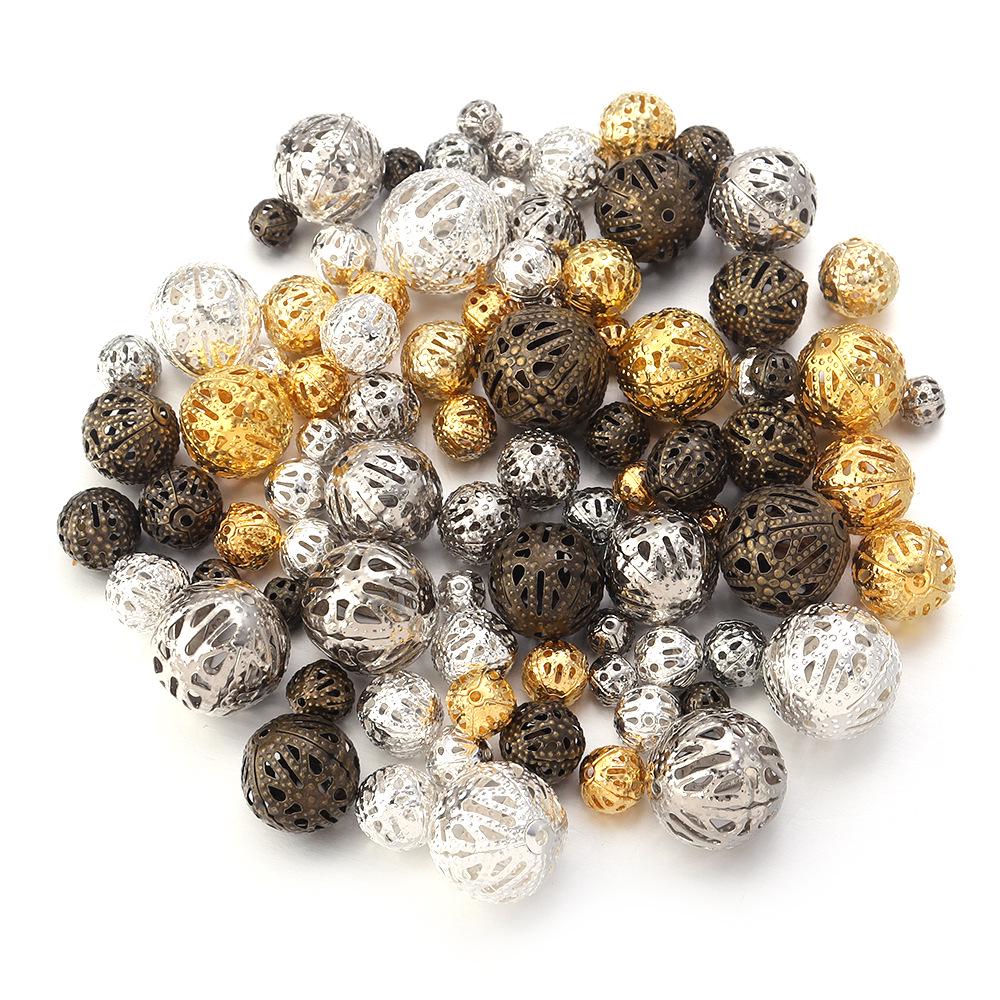 

Металлические разделительные бусины в горошек в стиле ретро для браслетов и ювелирных изделий своими руками 6mm (100 pcs/bag)