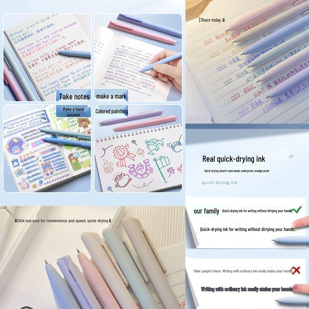 Гелевая ручка Morandi Click 0,5 мм - Быстросохнущий гладкий маркер для Bullet Journals 1 Pen
