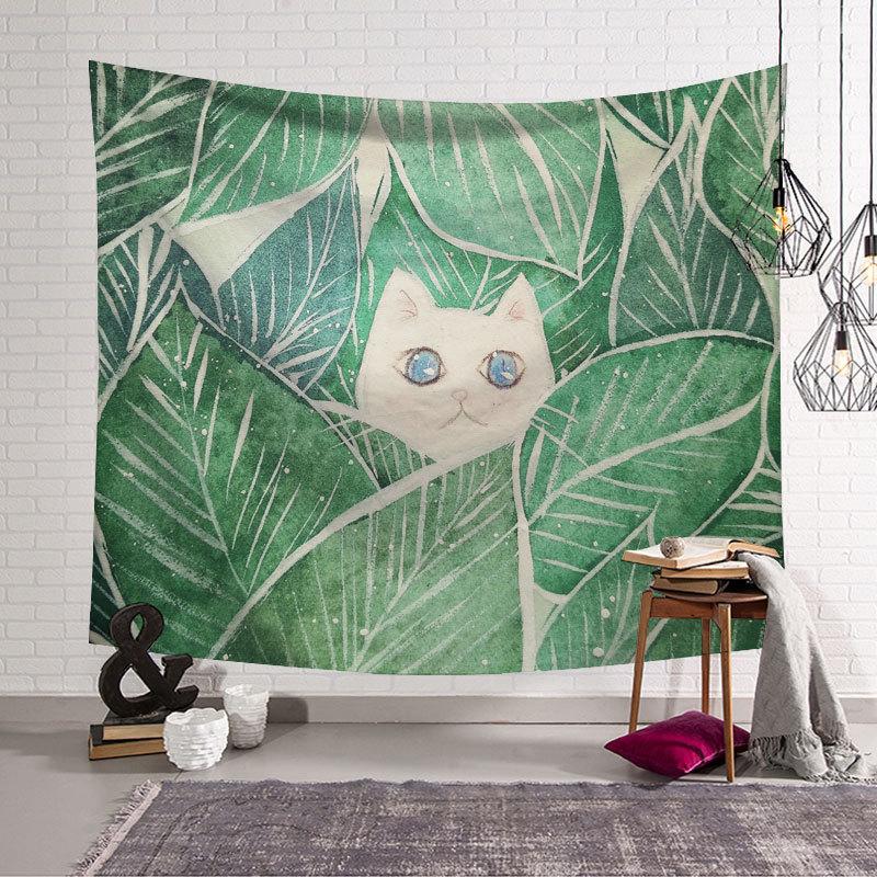 Ins Background Cloth Green Decoration Bedroom Hanging Cloth Room Decoration Painting Tapestry Wall Cloth