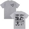 Anime Jojo Bizarre Adventure T-Shirt Killer Queen Grafik T-Shirts Herren Damen Lässig Baumwolle Kurzarm Übergroß Herren T-Shirts