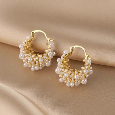 ZAKOL Irregular Metal Zircon Earrings European American Style Personalized Fashion Stud Earrings Ladies Girls Travel Accessories