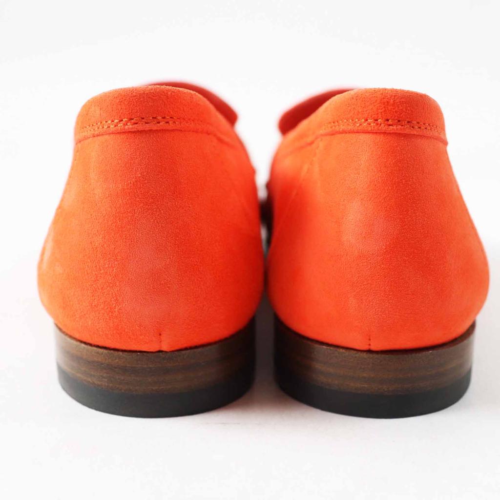 HERMES loafers moccasins paris Constance Orange Chevre Veroa Women 37 Used