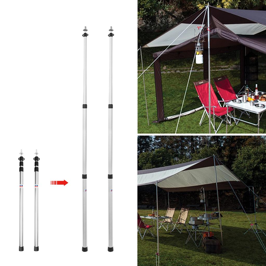 Thicken Aluminum Alloy Tent Pole Adjustable Tent Support Rods Beach Shelter Tarp Awning Pole