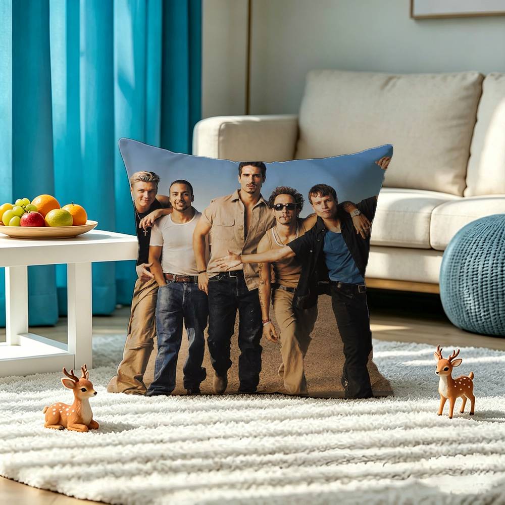 Rock band B-Backstreet boys Pillow Case Square Double-Sided Sofa Cushion Cover Bedroom Bedside Pillow