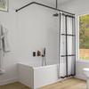 Pattern Transparent Checkered Bathroom Shower Curtain Waterproof Partition Tool