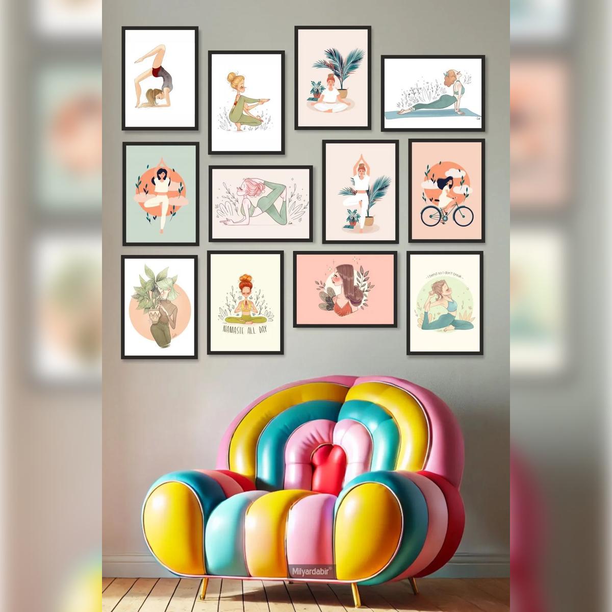 

Create a Peaceful Atmosphere in Your Home with the 12-Piece Yoga & Meditation-Themed Poster Set