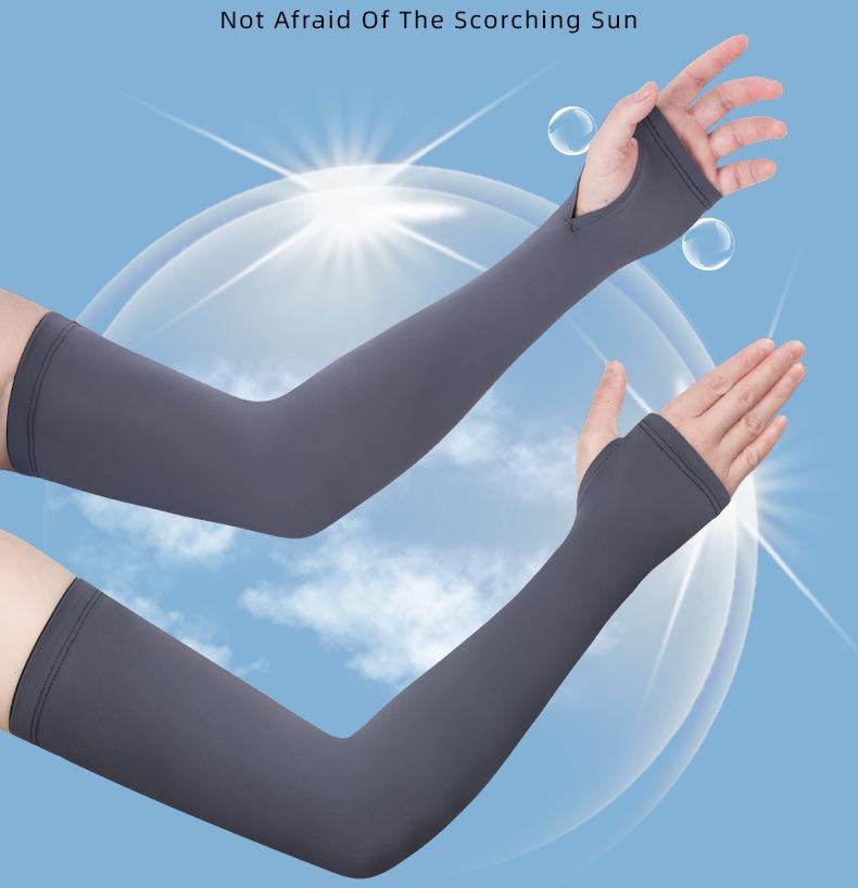 Men's Ice Silk Sun Protection Arm Sleeves for Summer
