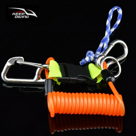Stainless Steel Retractable Diving Camera Lanyard with Anti-Loss Spring Hook SSA-FDS21