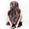 Cashew Flower Pattern Women's Headscarf Silky Smooth Middle East Shawl Arabic Square Scarf  Outdoor