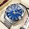 UTHAI Men's Watch Trendy Fashion Stainless Steel Calendar Waterproof Quartz Watch Casual Versatile Men's Clock Wristwatch
