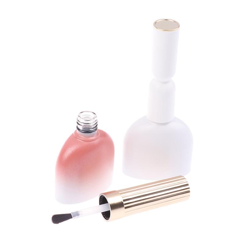 15ml Mini Glass Nail Polish Bottle with Brush – Refillable Container for Nail Gel, Manicure Oil, and Cosmetic Use