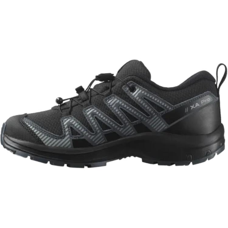 Salomon XA Pro 3D V8 Comfortable Soft Non-Slip Durable Low-Top Kids Running Shoes Kids running shoes Black 477293