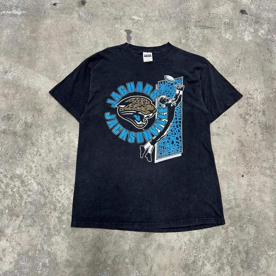 

90 s Jacksonville Jaguars College Football Black T-Shirt Size XL M