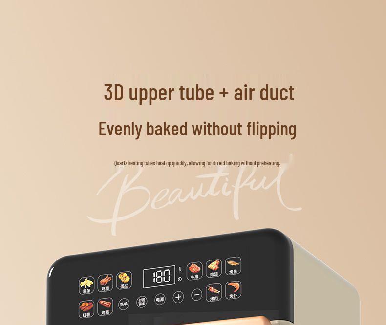 Smart Multi-Functional Air Fryer - High Power Electric Oven for Fries & Fried Chicken with Large Capacity, Visible Cooking