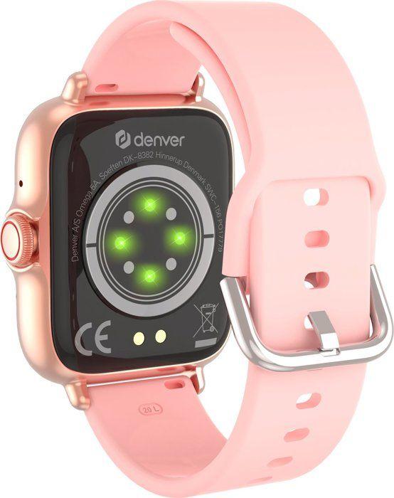 Ceas inteligent - DENVER - SWC-156 - Roz - Ecran tactil 44 inci - Autonomie 30 ore