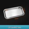 Dental Use 304 Stainless Steel Flat Bottom Instrument Tray