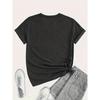 Playful Pickled Cucumber Print T-Shirt | Short Sleeve Crew Neck Casual Top for Women, Spring & Summer, Regular Length