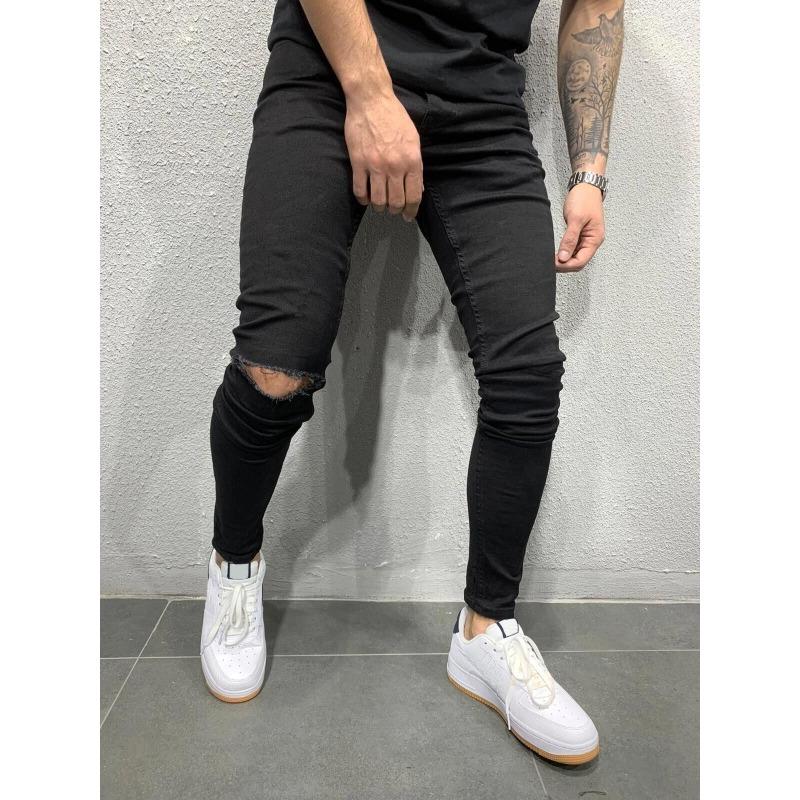 Men's Skinny Fit Skinny Stretch Jeans Denim Long Pants Casual Pants Casual Everyday Outfit