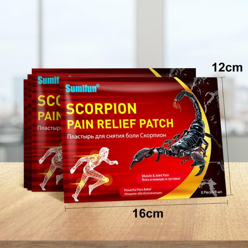 8/16/32Pcs Sumifun Scorpion Pain Relief Patch External Body Care Plaster Relieve Muscle & Joint Discomfort for Neck Shoulder Back Body Care