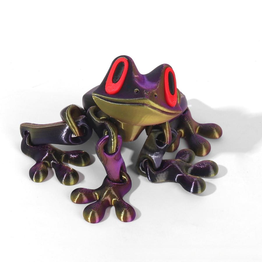 3D Printing Simulation Tree Frog Joint Movable Frog Ornaments Kitchen Home Decoration Office Animal Desk Toy Refrigerator