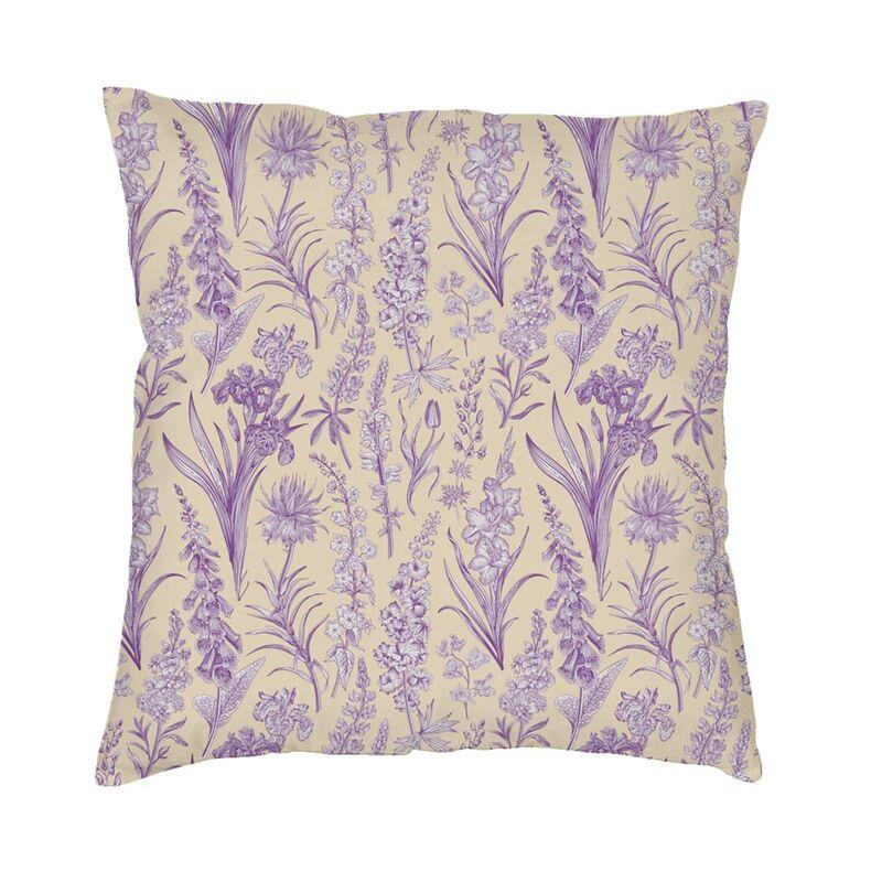 Red And White Toile De Jouy Cushion Covers Sofa Home Decor Square Throw Pillow Cover 45x45cm