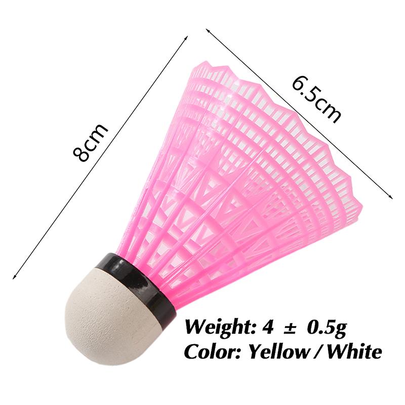 1Pcs Pink Imitation Nylon Ball Durable Badminton Outdoor Plastic Nylon Practice Game Training Use