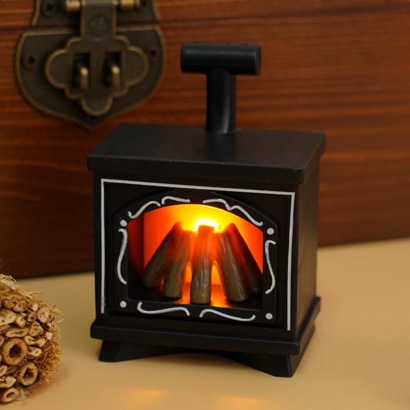LED Retro Fireplace Candle Light Simulation Flame Decorative Lamp, Halloween, Christmas Gifts Night Light Atmosphere Light