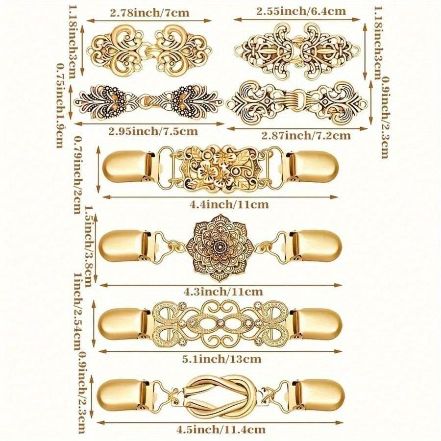 Damski klips do szala/kardiganu w stylu vintage, broszka do sukienek, koszul