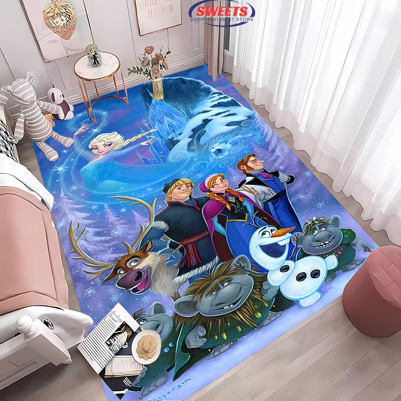 

Disney Крижане серце Ельза Магічний Крижаний Килим для Декору Кімнати Красивої Дівчинки Килим Килимок для Дивана 17 Стилів на Вибір, Теплий Подарунок для Дітей Дівчини 100x150cm
