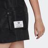 adidas Originals Kleeblatt-Logo-Aufnäher Einfarbiges Tankkleid Damenkleid Schwarz HL9066