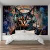 Wallpaper Futuristic Cat Abstraction