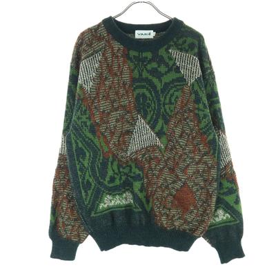 Made In Japan Overall Handle Long Sleeve Sweater L Green Knit Men's Used
