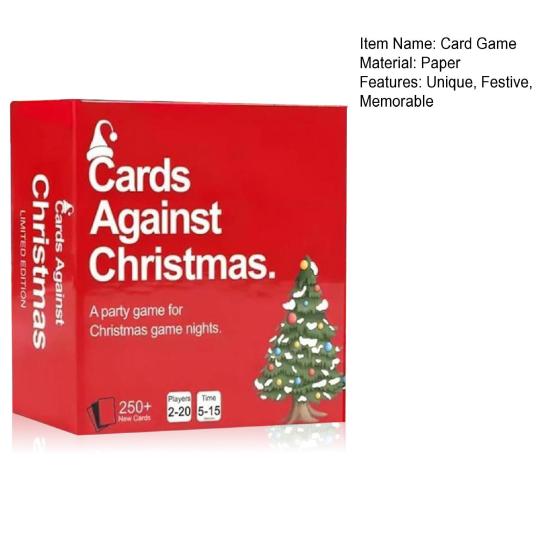 Christmas Cards Game 250 Unique Cards for Hilarious Holiday Fun Party Game White Elephant Secret Santa Gifts for Adults