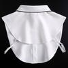 Perfect Match Women'S Fake Collar Chiffon Detachable Dickey Collar Half Shirts Blouse Black Edge Faux False Collar For Women