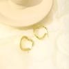 Fashion Personality Stainless Steel Stud Earrings High Light Luxury Square Geometric Earrings Femininity Niche Earrings