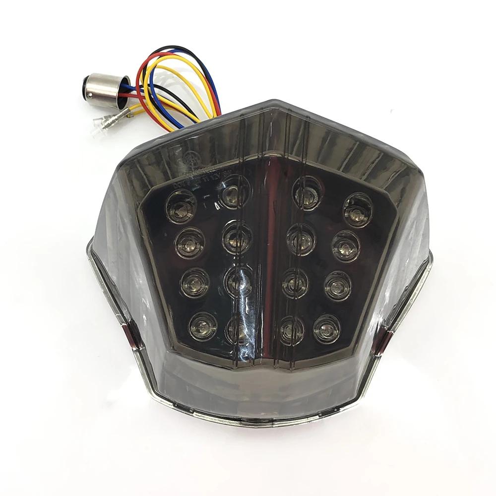 

Motorcycle For YAMAHA FZ6R FZ6 XJ6 XJ-6 F N S Diversion 2009-2017 LED Taillight Brake Light Rear Warning Lamp Turn Signal Light чорний