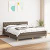 3140877 vidaXL Divan Bed with Mattress Taupe 180x200 Cm Fabric
