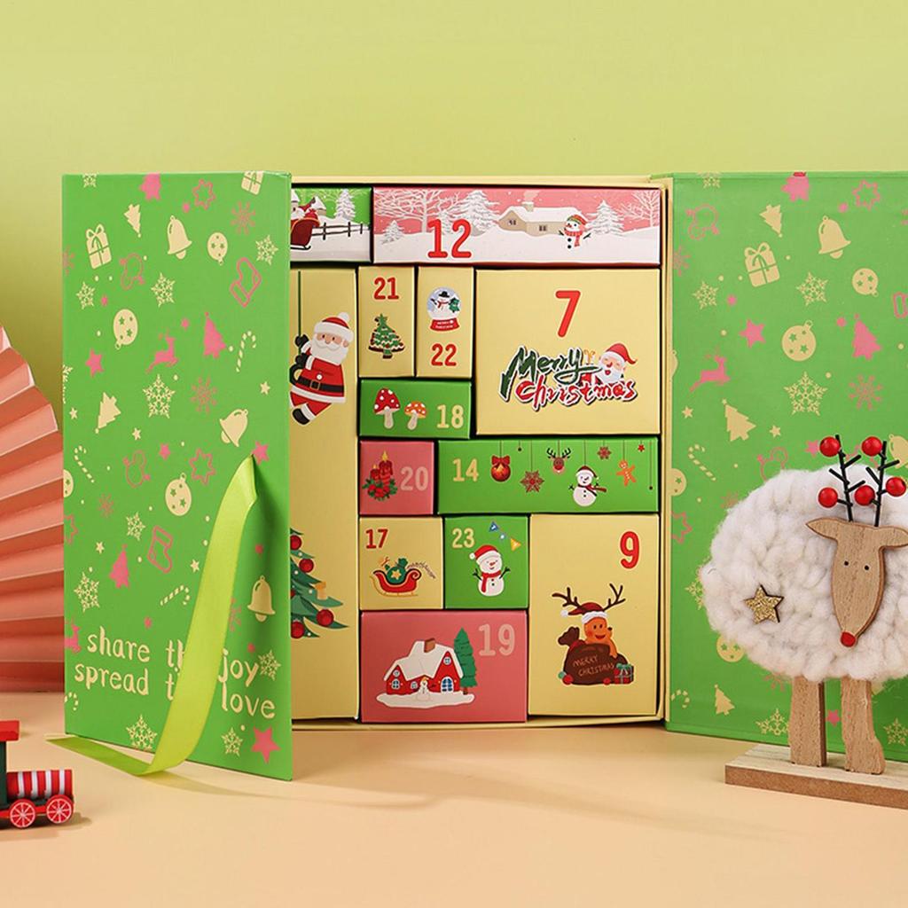 24-Day Christmas Calendar Advent Boxes 2025 Empty Calendars Advent Box to Fill Holiday Case Christmas Advent Calendar Decoration