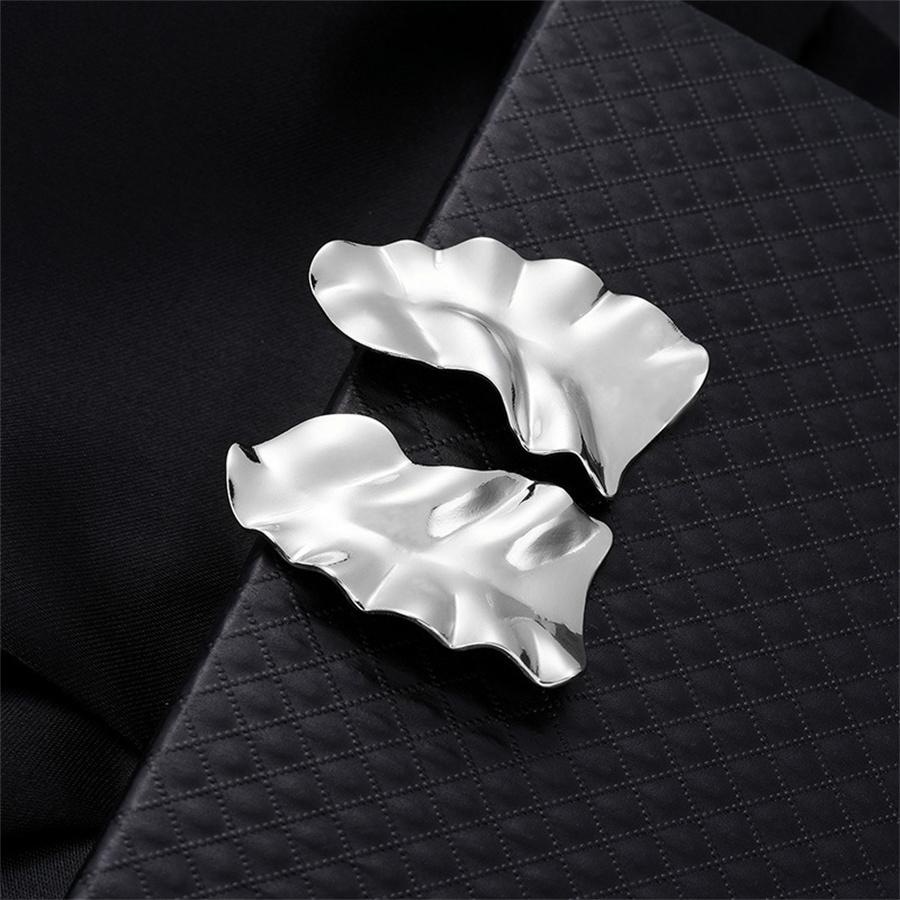 New Shiny Pendant Earrings Rose Gold Simple Rectangular Earrings Ladies Exquisite Earrings Stud Earrings