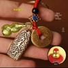 Auspicious Ruyi Brass Pendant Keychain - Personalized Luck-Turning Accessory