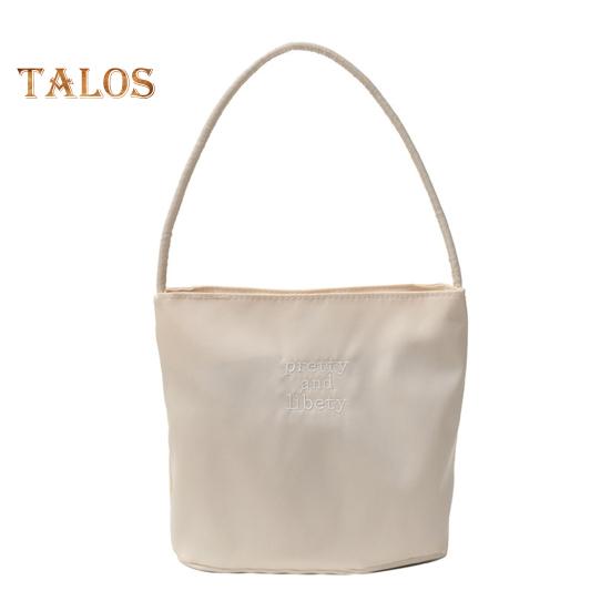 Women's Shoulder Bag Nylon Solid Color Tote Bag Portable Ladies Casual Handbag Commuting Sac for Work Street Daily Outings
